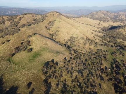 Undeveloped land in Madera County, California, viewed from above.