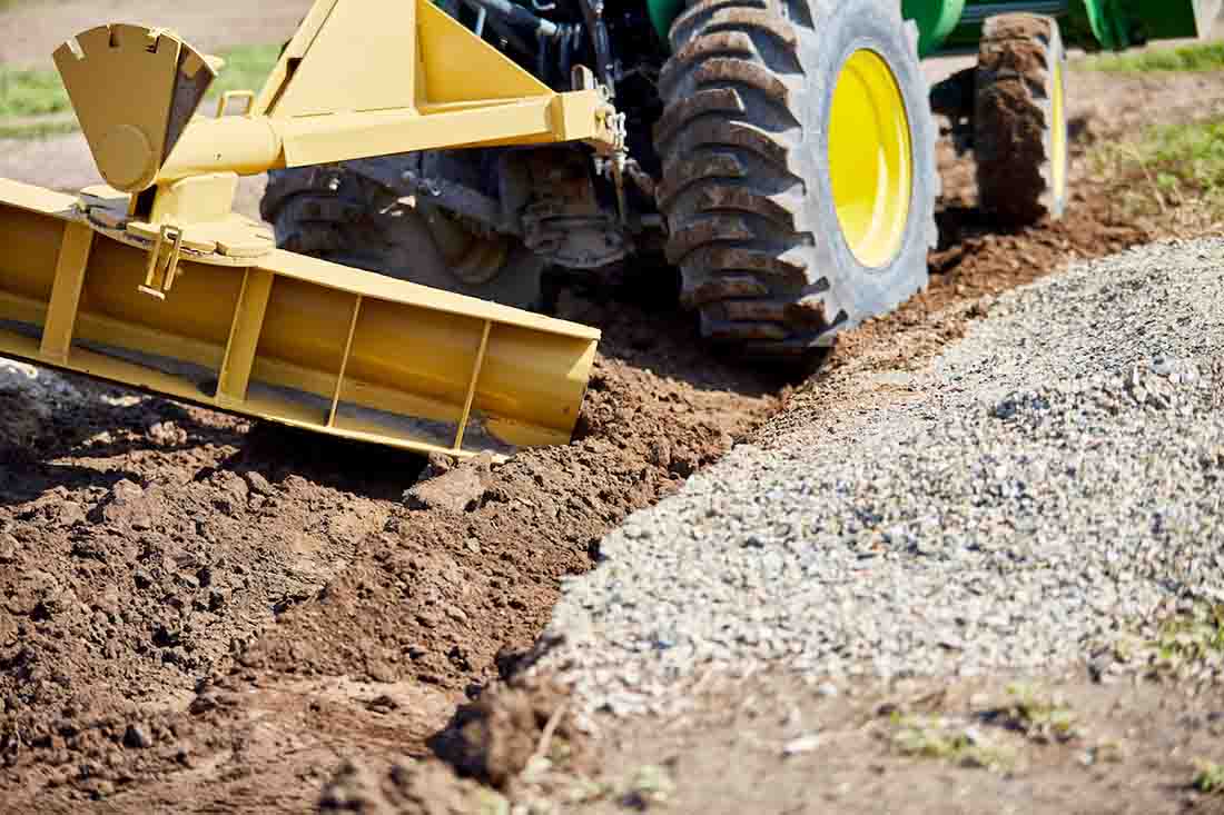 Bulldozer preparing home pad in the Central California foothills.